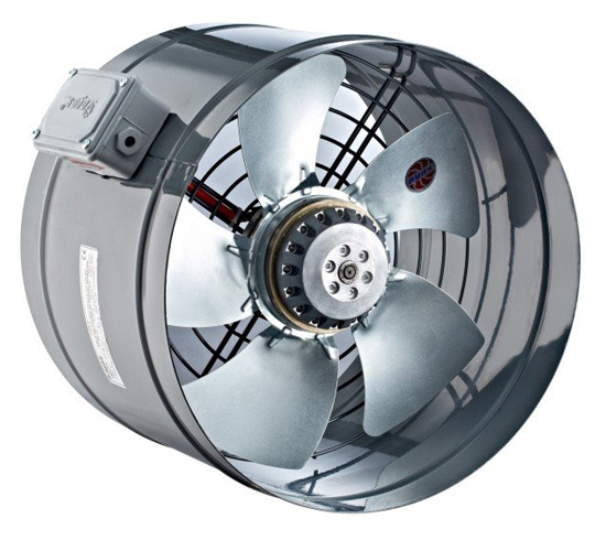 ayas mekanik yuvarlak kanal tipi aksiyel fan